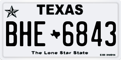 TX license plate BHE6843