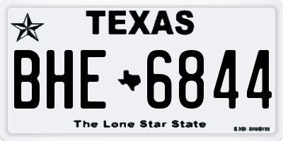TX license plate BHE6844