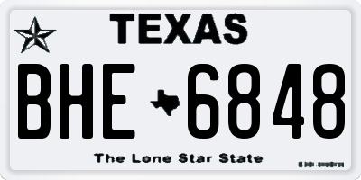 TX license plate BHE6848