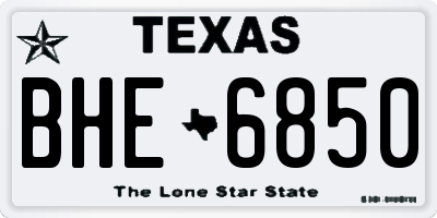 TX license plate BHE6850