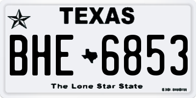 TX license plate BHE6853