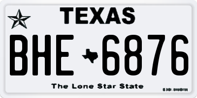 TX license plate BHE6876