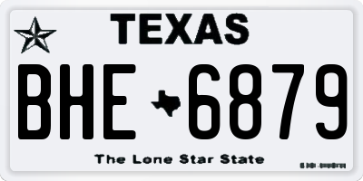 TX license plate BHE6879