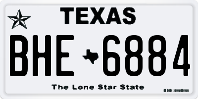 TX license plate BHE6884