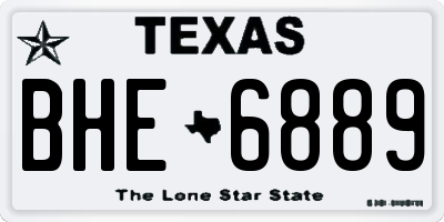 TX license plate BHE6889