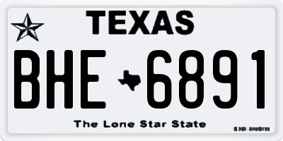 TX license plate BHE6891