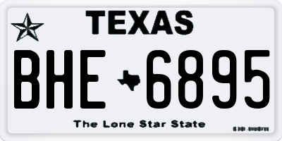 TX license plate BHE6895