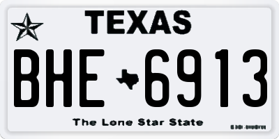 TX license plate BHE6913