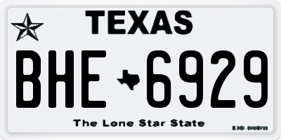 TX license plate BHE6929