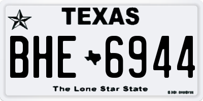 TX license plate BHE6944