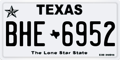 TX license plate BHE6952