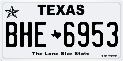 TX license plate BHE6953