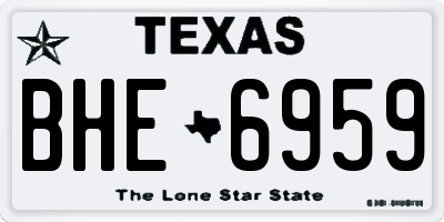TX license plate BHE6959