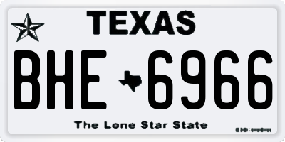 TX license plate BHE6966