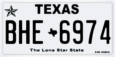 TX license plate BHE6974
