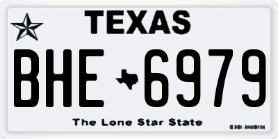 TX license plate BHE6979