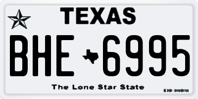 TX license plate BHE6995