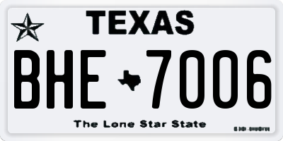 TX license plate BHE7006