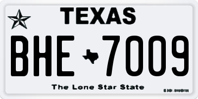 TX license plate BHE7009