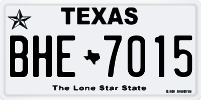 TX license plate BHE7015