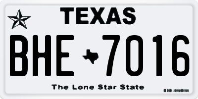 TX license plate BHE7016