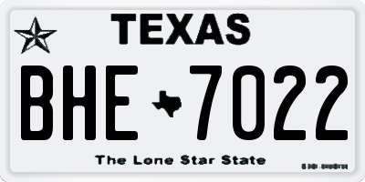 TX license plate BHE7022