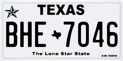 TX license plate BHE7046