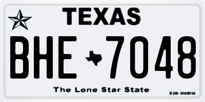 TX license plate BHE7048