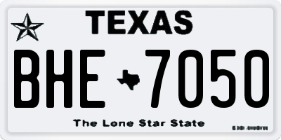 TX license plate BHE7050