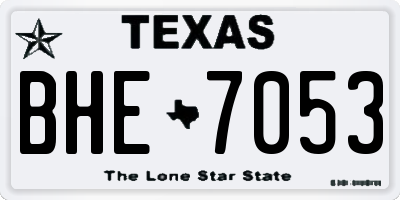 TX license plate BHE7053