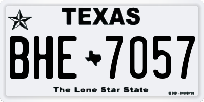 TX license plate BHE7057