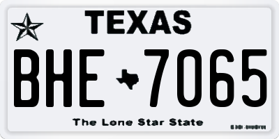 TX license plate BHE7065