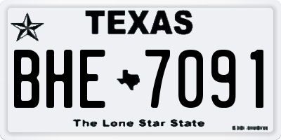 TX license plate BHE7091