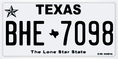 TX license plate BHE7098