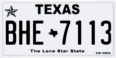 TX license plate BHE7113