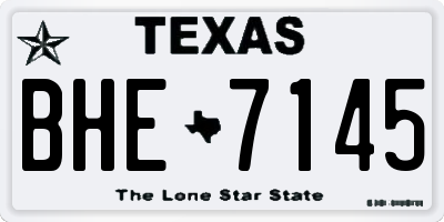 TX license plate BHE7145