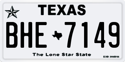 TX license plate BHE7149