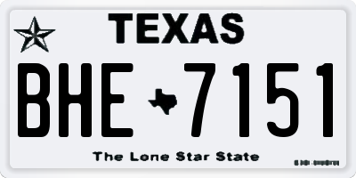 TX license plate BHE7151