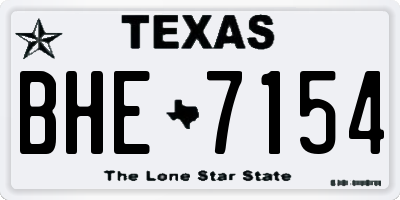 TX license plate BHE7154