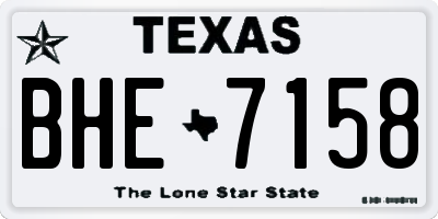 TX license plate BHE7158
