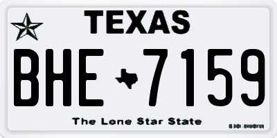 TX license plate BHE7159