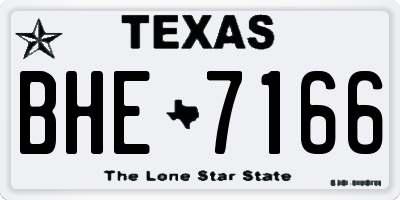 TX license plate BHE7166