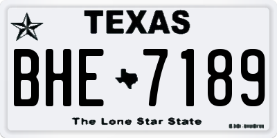 TX license plate BHE7189