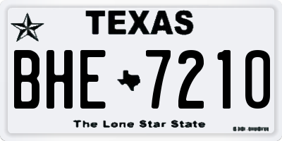 TX license plate BHE7210