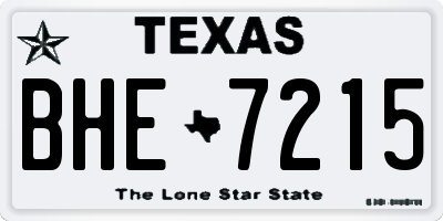 TX license plate BHE7215