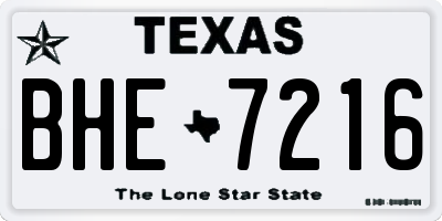 TX license plate BHE7216