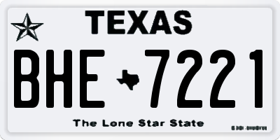 TX license plate BHE7221