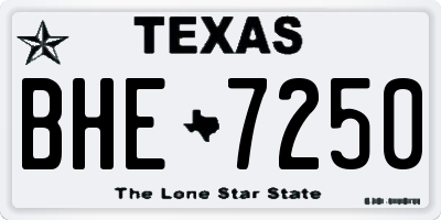 TX license plate BHE7250