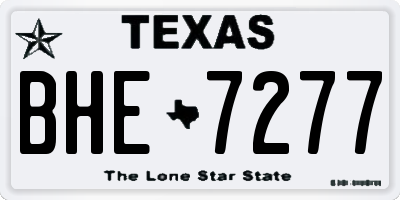 TX license plate BHE7277
