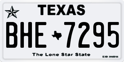 TX license plate BHE7295